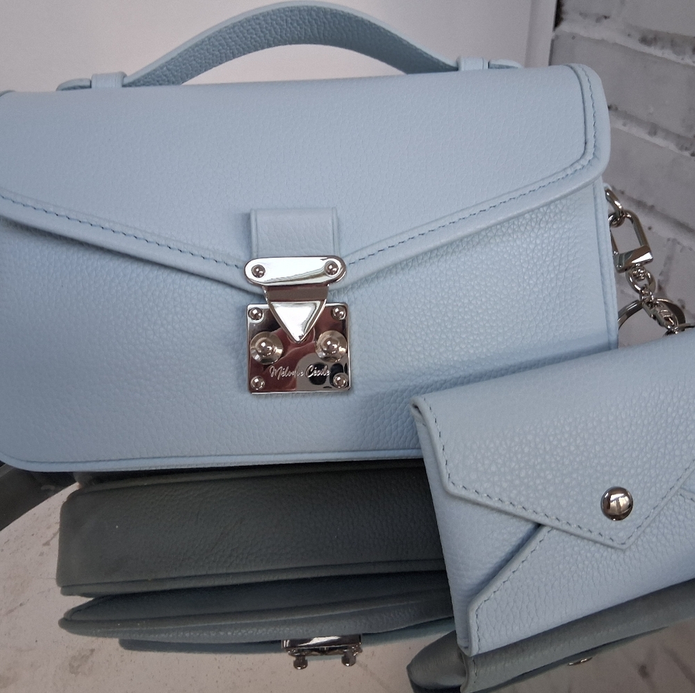 PETIT PARIS 15 SatcheI and Mini Envelope Charm/Wallett Blue DUYP Melodie Cecile